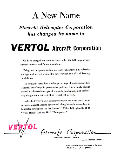 Piasecki - Vertol 1956                                           