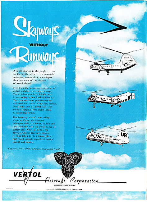 Vertol Helicopters. Skyways Without Runways                      