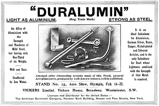 Vickers Duralumin 1913                                           