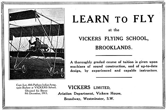 Vickers Flying School Brooklands 1914                            