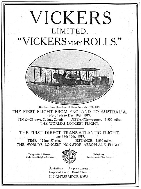 Vickers Vimy (Rolls-Royce) G-EAOU                                