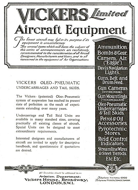 Vickers Oleo-Pneumatic Undercarriages                            