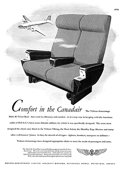 Vickers-Armstrongs Aircraft Seating                              