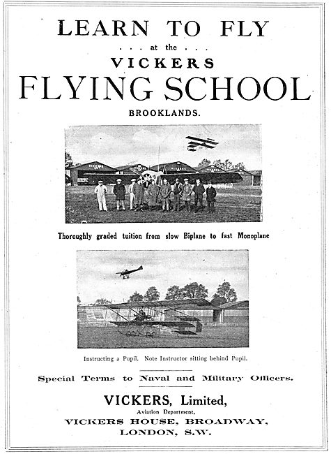 There Is Thoroughly Graded Tuition At The Vickers Flying Schoo   
