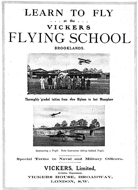 Special Terms For Military Officers At The Vickers Flying School 