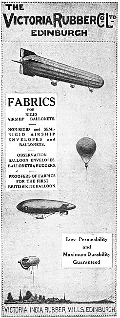 The Victoria Rubber Company. Fabrics For Airships                