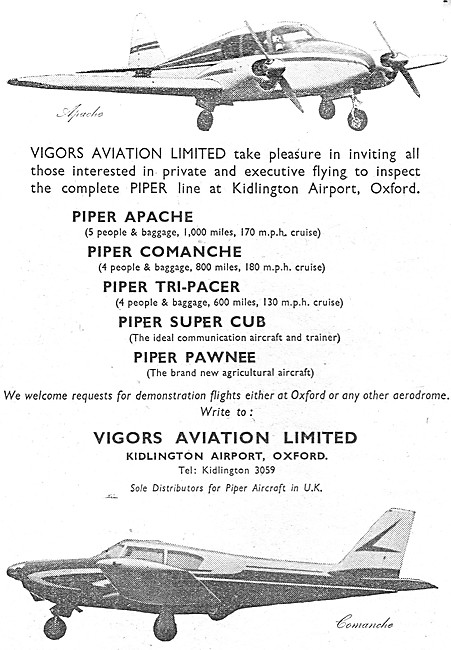 Vigors Aviation Piper Dealers Oxford                             