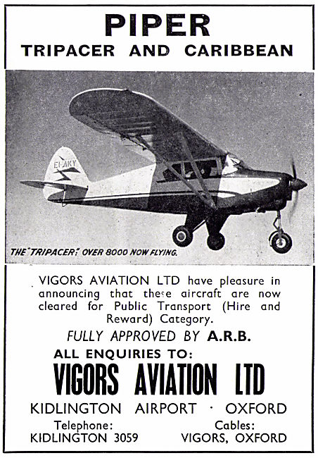 Vigors Aviation - Piper Tripacer & Caribbean                     