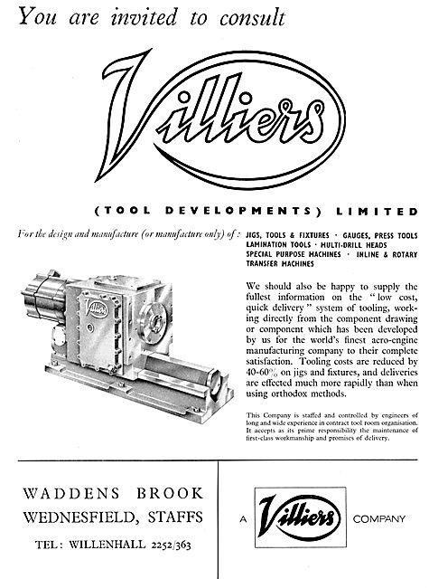 Villiers Jigs, Tools, Fixtures Gauges & General Purpose Machines 