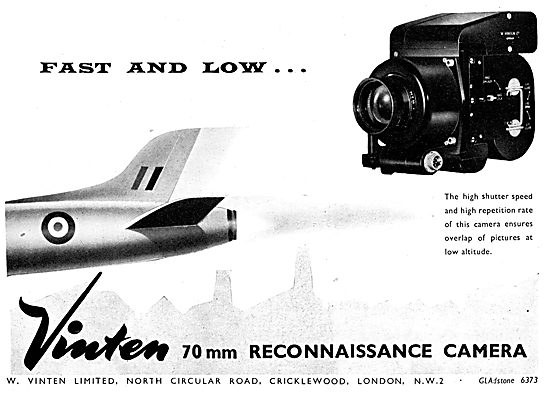 Vinten Aircraft Reconnaisance & Recording Cameras                