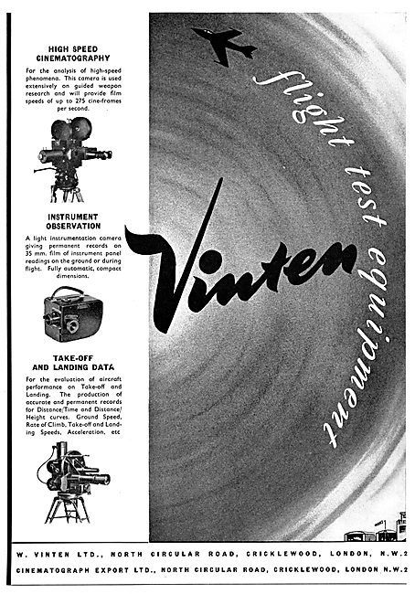 Vinten Camera Equipment For Aircraft 1956                        