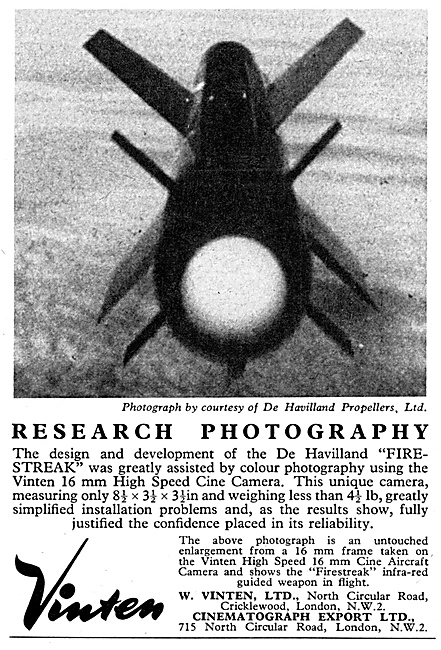 Vinten Aircraft Cameras - Vinten Research Photography            