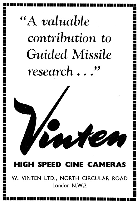 Vinten Aircraft & High Speed Cine Cameras                        