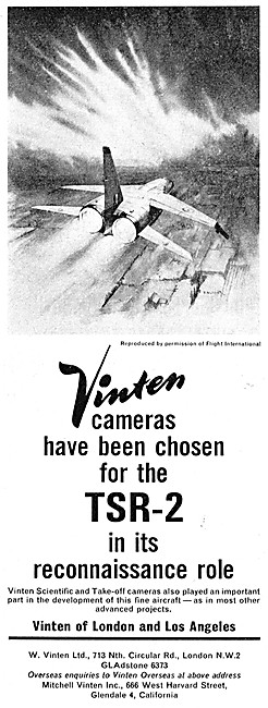 Vinten Cameras - Vinten Air Reconnaissance Cameras For TSR-2     