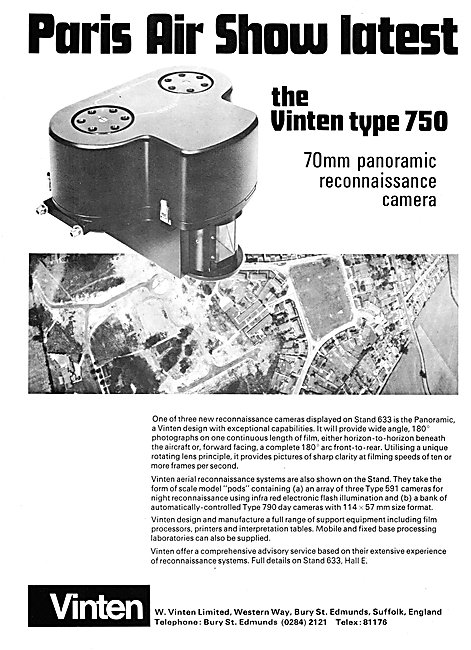 Vinten Type 750 70mm Panoramic Air Reconnaissance Camera         
