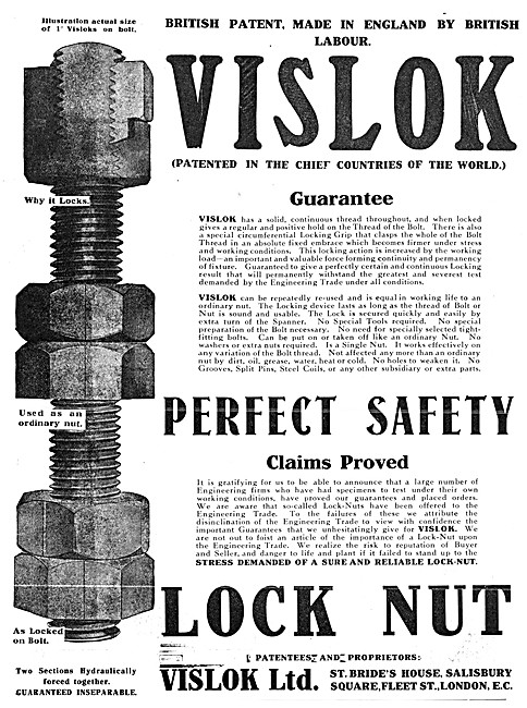 Vislok Saafety Lock Nuts                                         