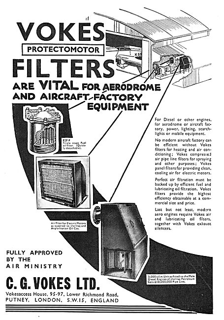 Vokes Filters For Factory Air Conditioning Systems               