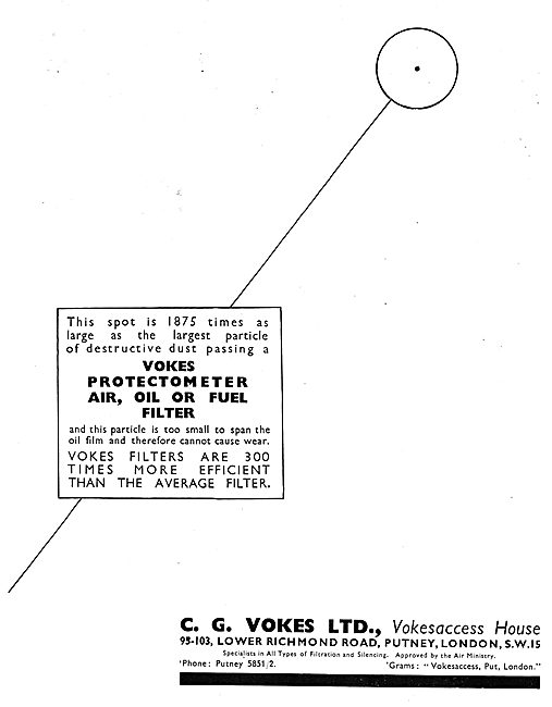 Vokes Protectometer Aircraft Air, Oil & Fuel Filters             