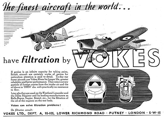 Vokes Air Filters For Aero Engines                               