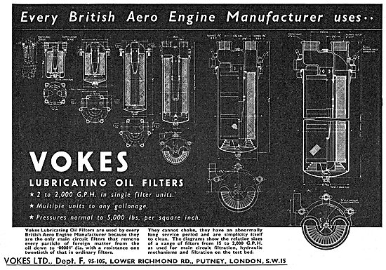Vokes Air & Oil Filters For Aircraft                             