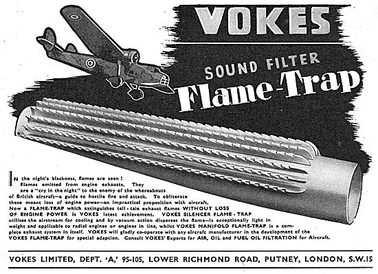 Vokes  Air & Oil Filters - Aero Engine Flame Traps               