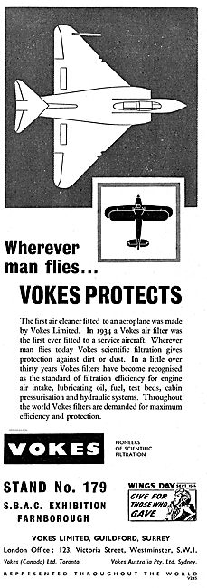 Vokes Filters For Aircraft Fuel, Oil, Air & Hydraulic Systems    