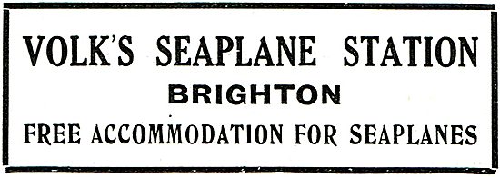 Volks Seaplane Station Brighton. Free Accommodation For Seaplanes