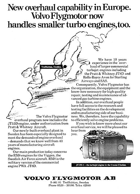 Volvo Flygmotor.                                                 