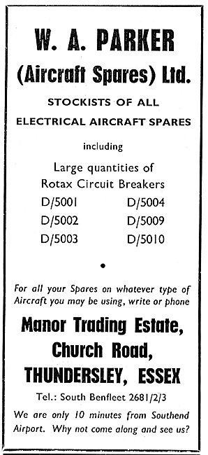 W.A.Parker - Aircraft Spares. Rotax Circuit Breakers             