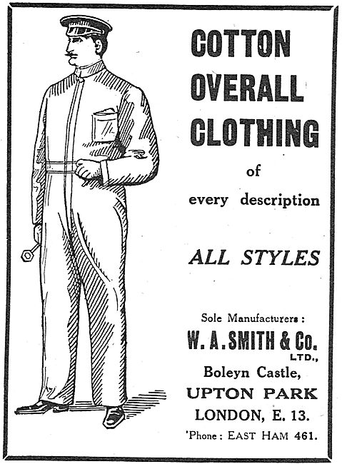 W.A.Smith & Co. Factory Workers Cotton Overalls                  