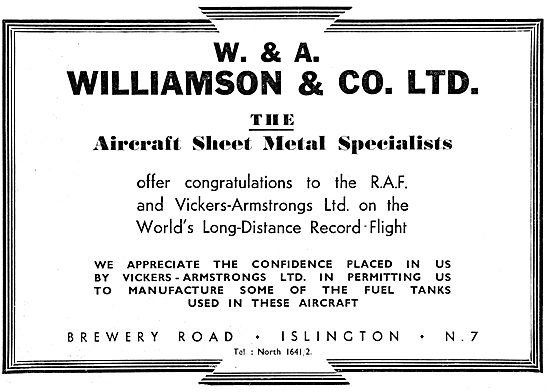 W & A.Williamson - Aircraft Sheet Metal Specialists              