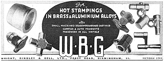 Wright Bindley And Gell. WBG Hot Stampings                       