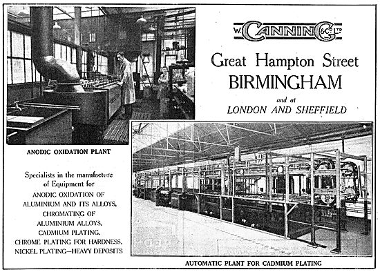 W.Canning. Anodic Oxidation Plant. Anodising                     