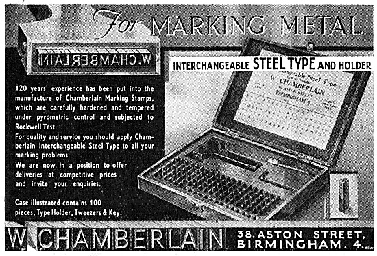 W.Chamberlain. Metal Marking Tool Sets                           