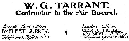 W.G.Tarrant - Byfleet, Surrey.                                   