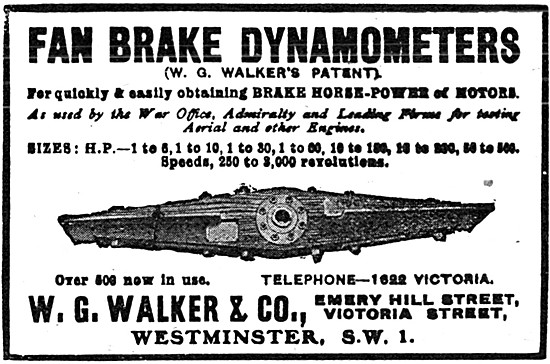 W.G.Walker & Co - Fan Brake Dynamometer.                         