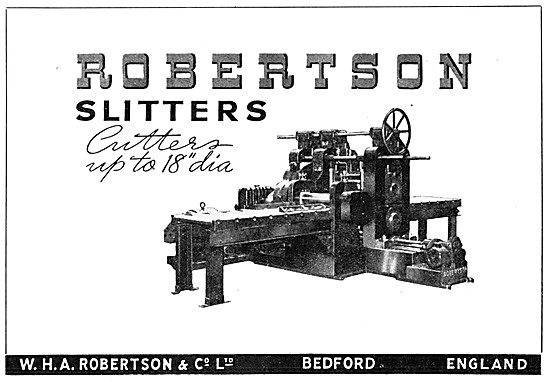 W.H.A.Robertson Engineering Machinery. Robertson Slitters        