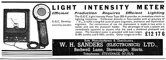 W.H.Sanders (Electronics) Light Intensity Meter                  