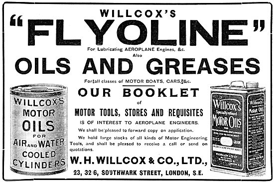 W.H.Willcox & Co. FLYOLINE Oils & Greases                        