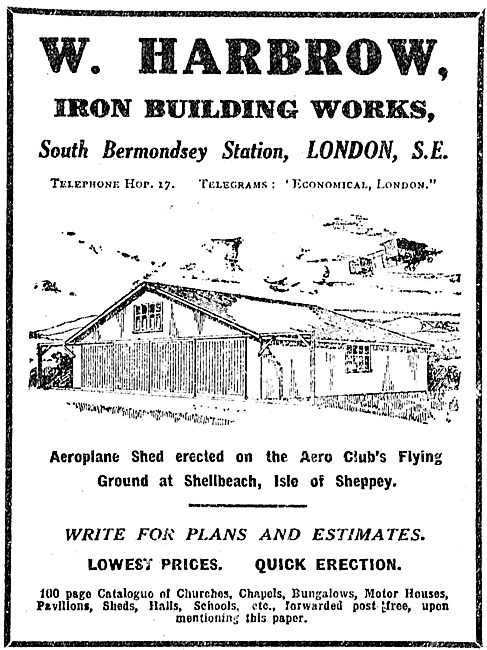 W. Harbrow South Bermondsey - Iron Building Works & Hangars      