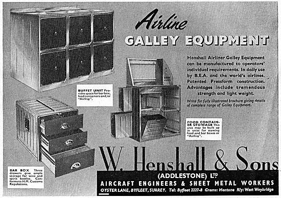 W. Henshall Aircraft Galley Equipment                            