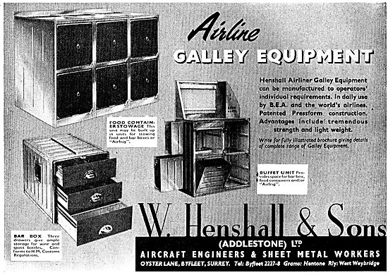 W. Henshall Aircraft Galley Equipment                            