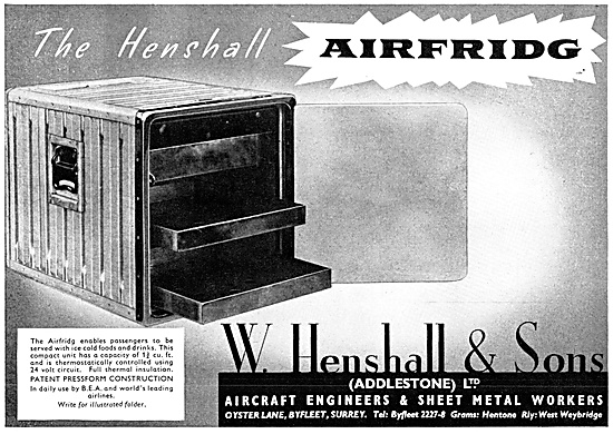 W. Henshall Sheet Metal Components. Henshall Galley Equipment    