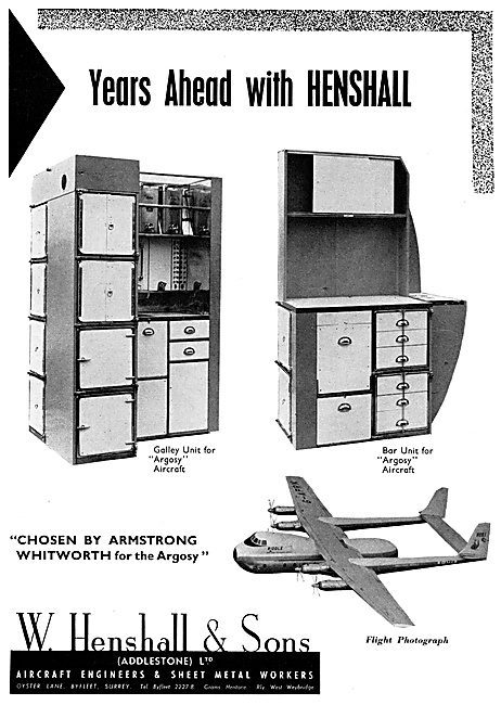 W.Henshall. Aircraft Engineers, Sheet Metal Work, Aircraft Galley