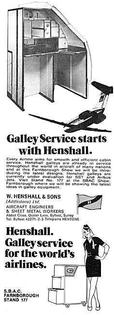 W. Henshall Aircraft Galley Equipment 1970                       