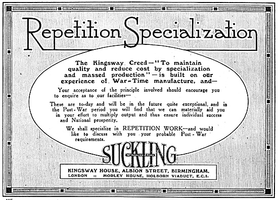 W.Suckling & Sons - Aeronautical Stampings & Repetition Work     