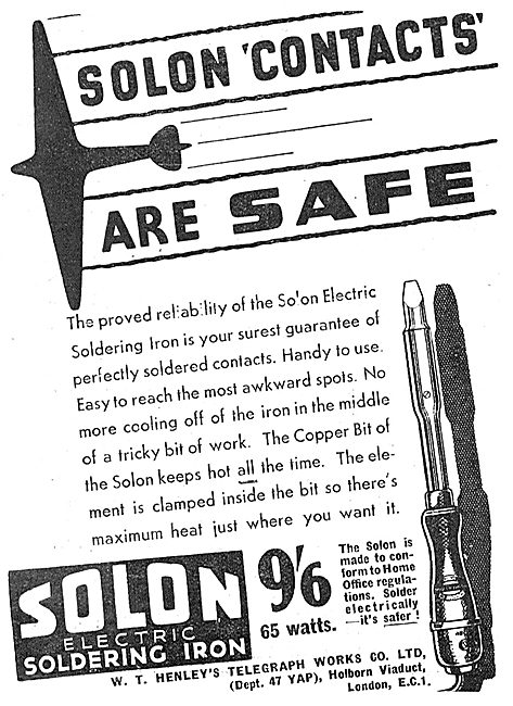 W.T.Henley's - Solon Electric Soldering Iron                     