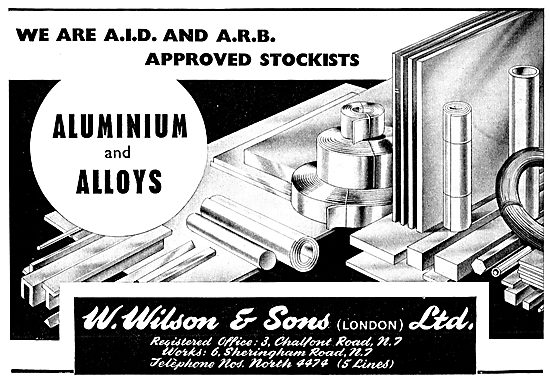 W.Wilson Approved Stockists For Aluminium & Aluminium Alloys     