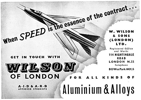 W.Wilson Approved Stockists For Aluminium & Aluminium Alloys     