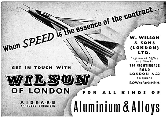 W.Wilson Approved Stockists For Aluminium & Aluminium Alloys     